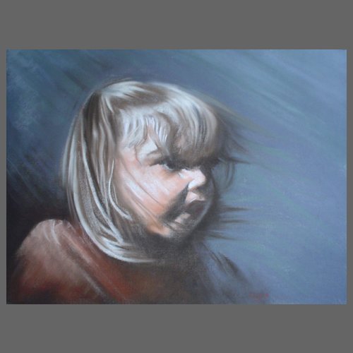Pastel portrait painting by Fiona Holt