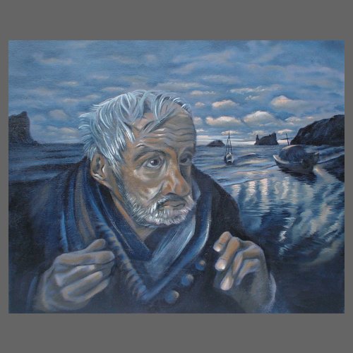 Oil portrait painting of a sailor by Fiona Holt